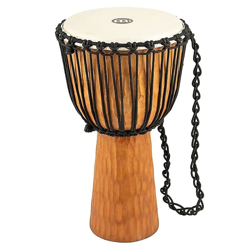 Djembe de madera marrón afinado con cuerda Meinl HDJ4-XL de 13" de la serie Headliner, serie Nile